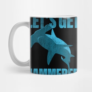 Funny Deep Sea Diving product - Faded Hammerhead Shark design Mug